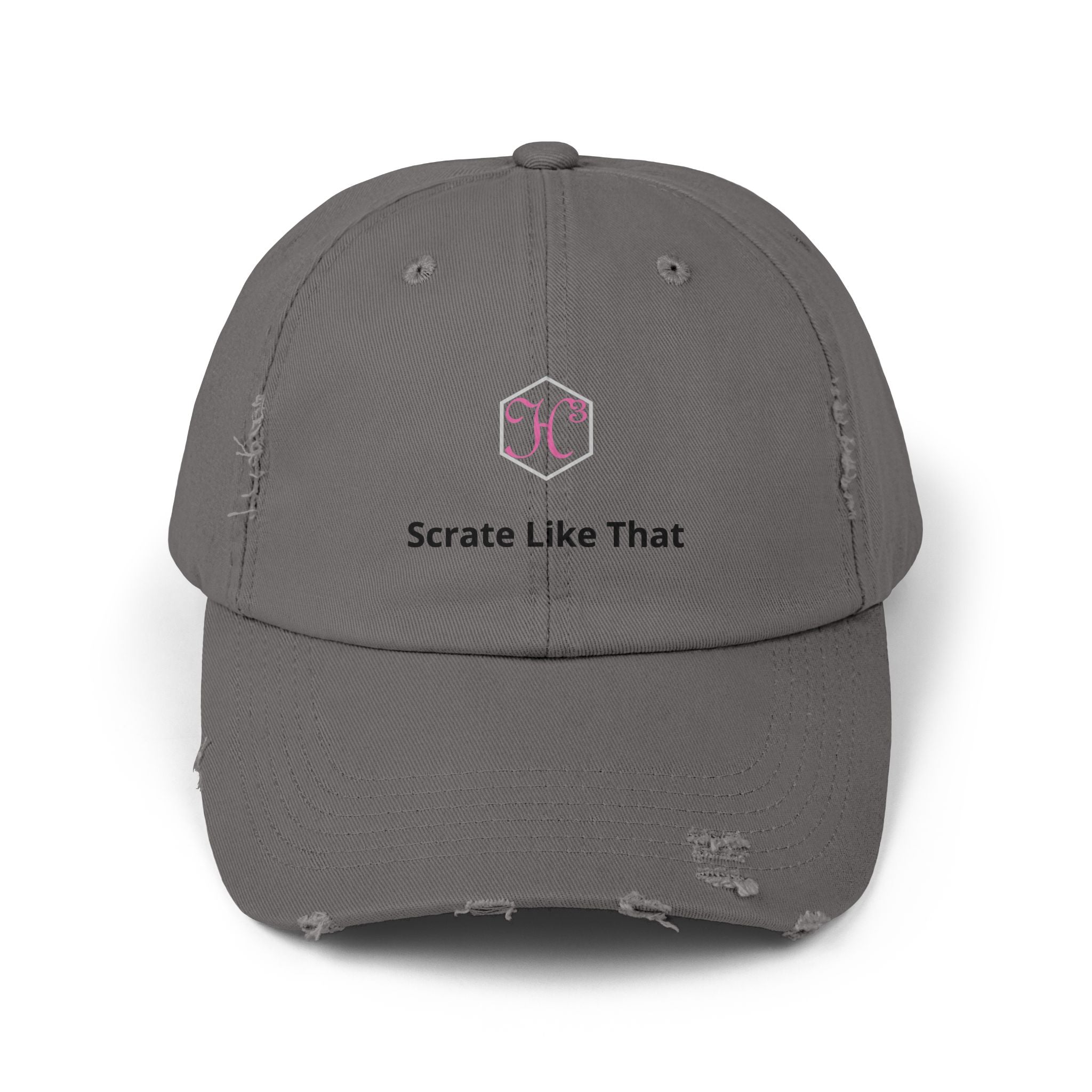Distressed Baseball Cap "Scrate Like That" — Casual Vintage Logo Hat