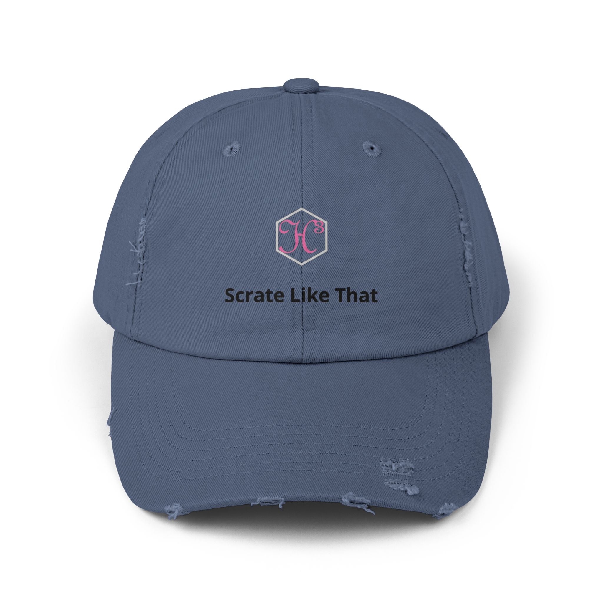 Distressed Baseball Cap "Scrate Like That" — Casual Vintage Logo Hat