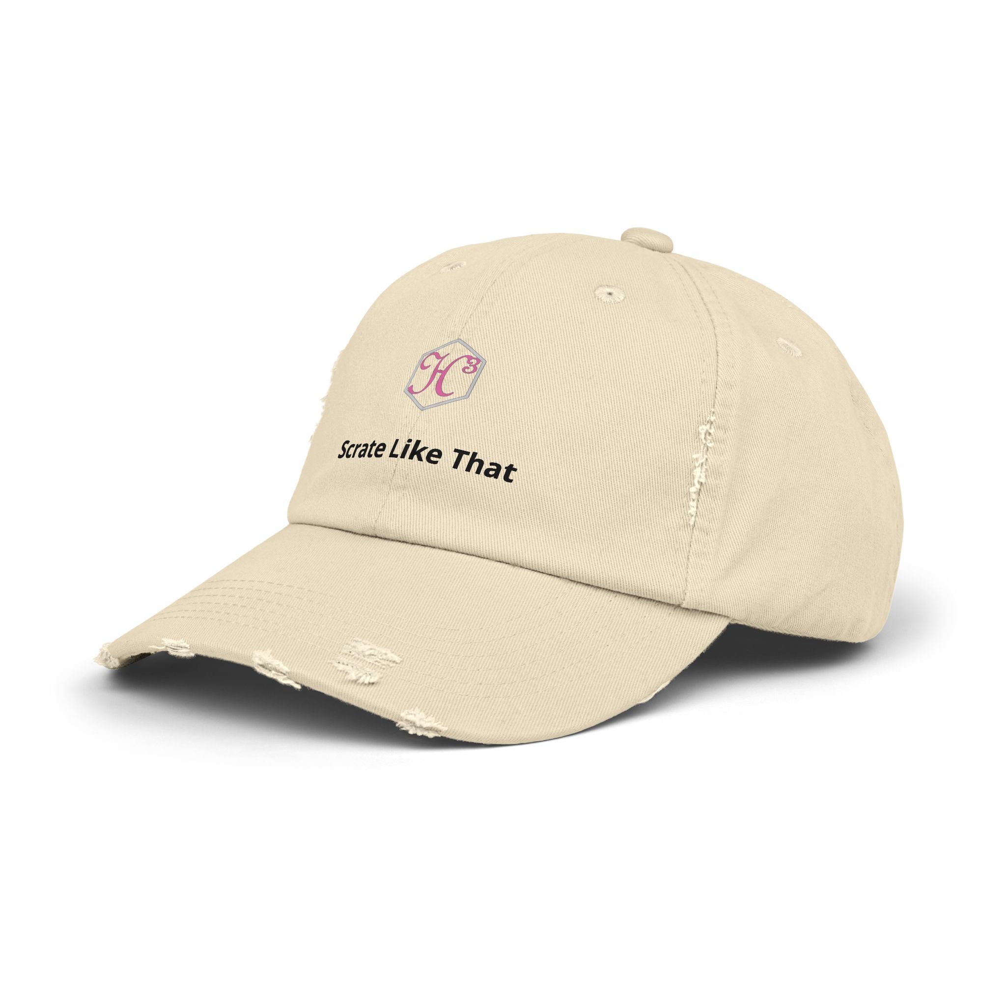 Distressed Baseball Cap "Scrate Like That" — Casual Vintage Logo Hat