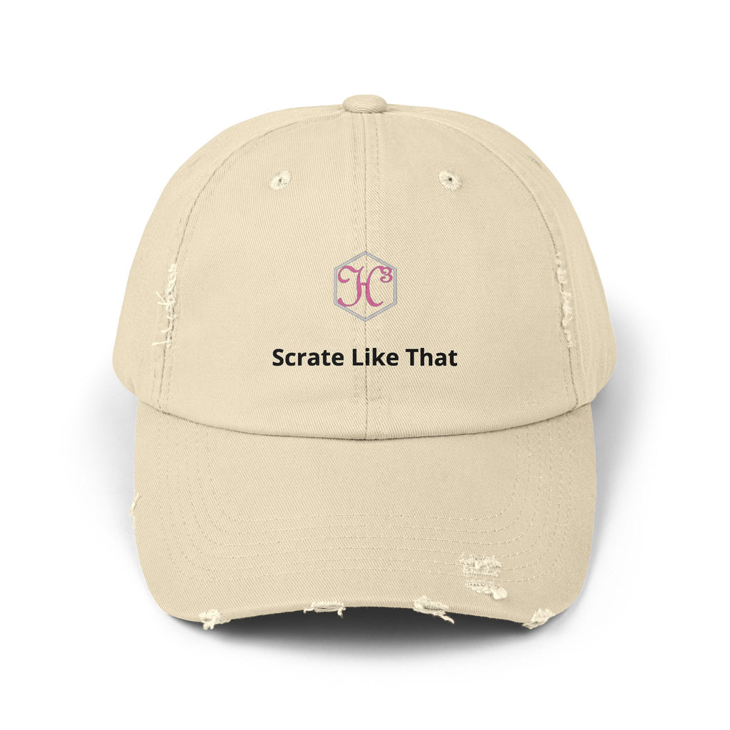Distressed Baseball Cap "Scrate Like That" — Casual Vintage Logo Hat