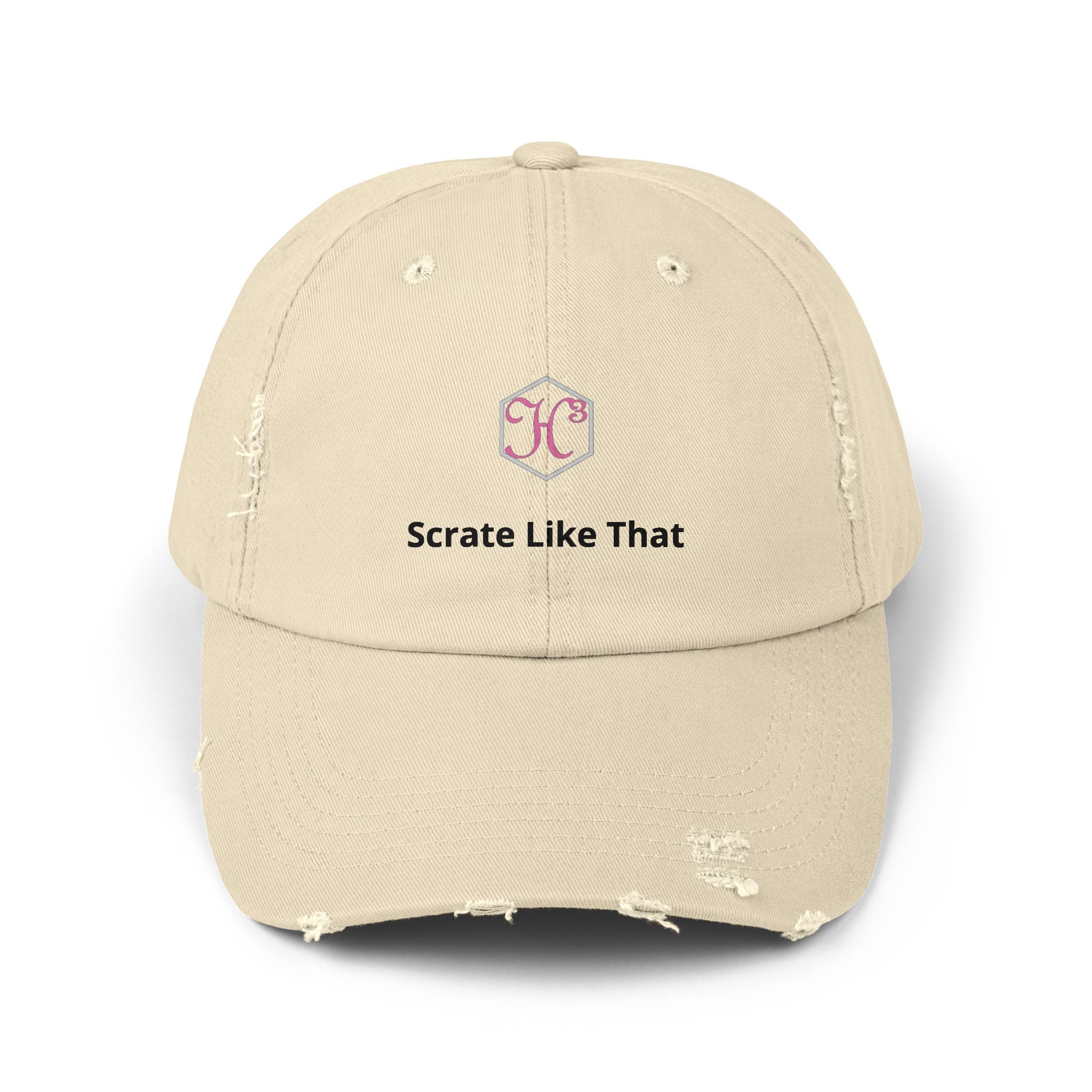 Distressed Baseball Cap "Scrate Like That" — Casual Vintage Logo Hat